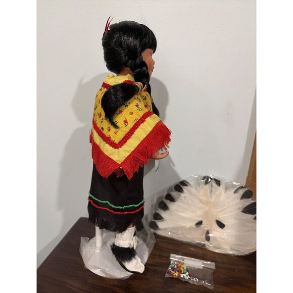 Ashton-Drake Native American Indian Princess Doll "Butterfly Dancer" Porcelain - Picture 10 of 14